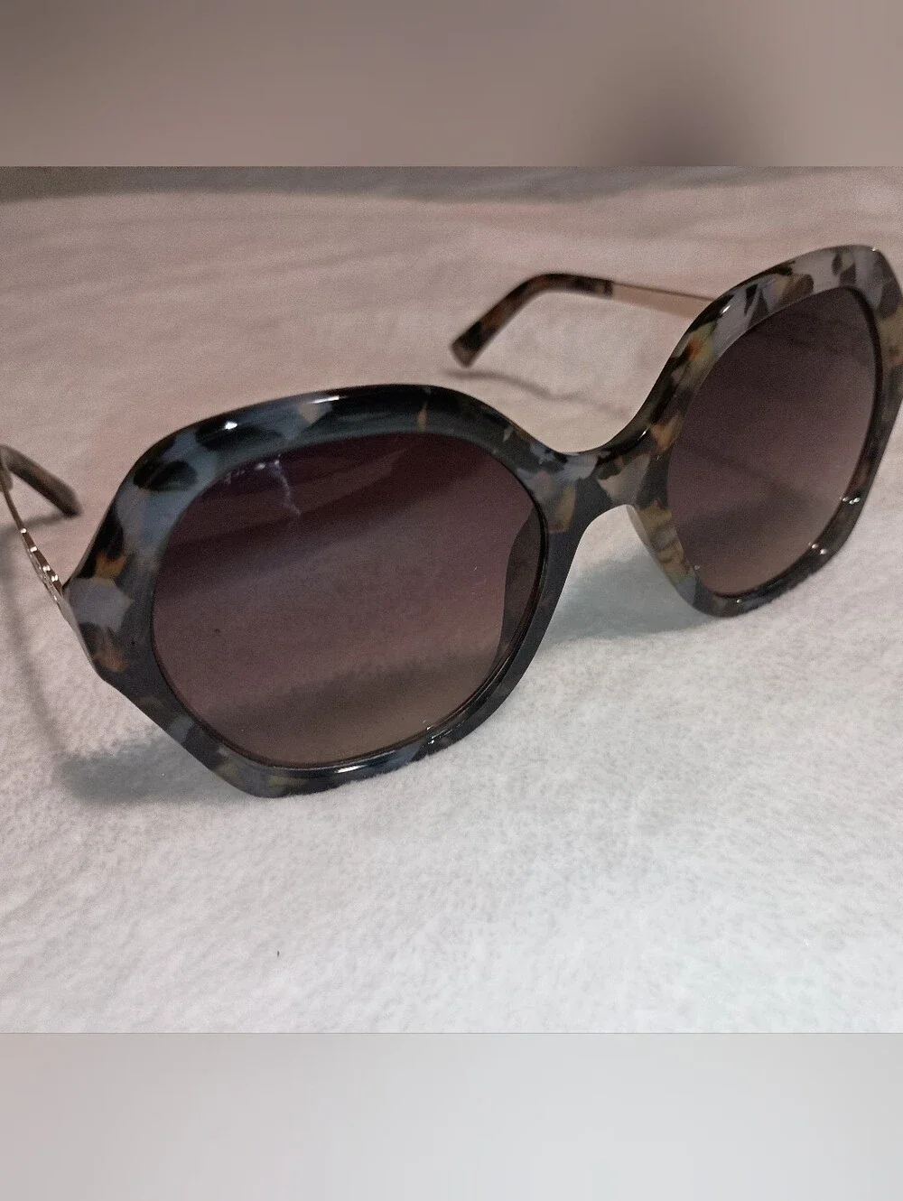 Sam Edelman TORTOISE SHELL SUNGLASSES/Multitone & Gold Hardware Women's OS